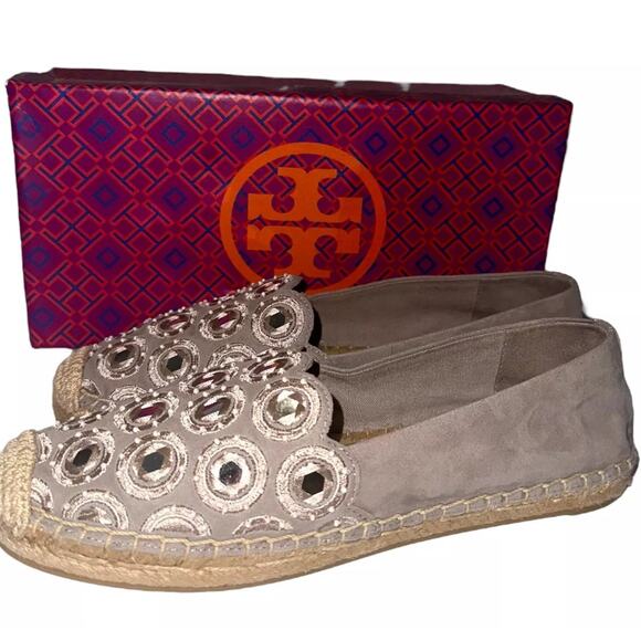 Tory Burch Yasmin Embellished Espadrille LIKE NEW - Picture 1 of 9